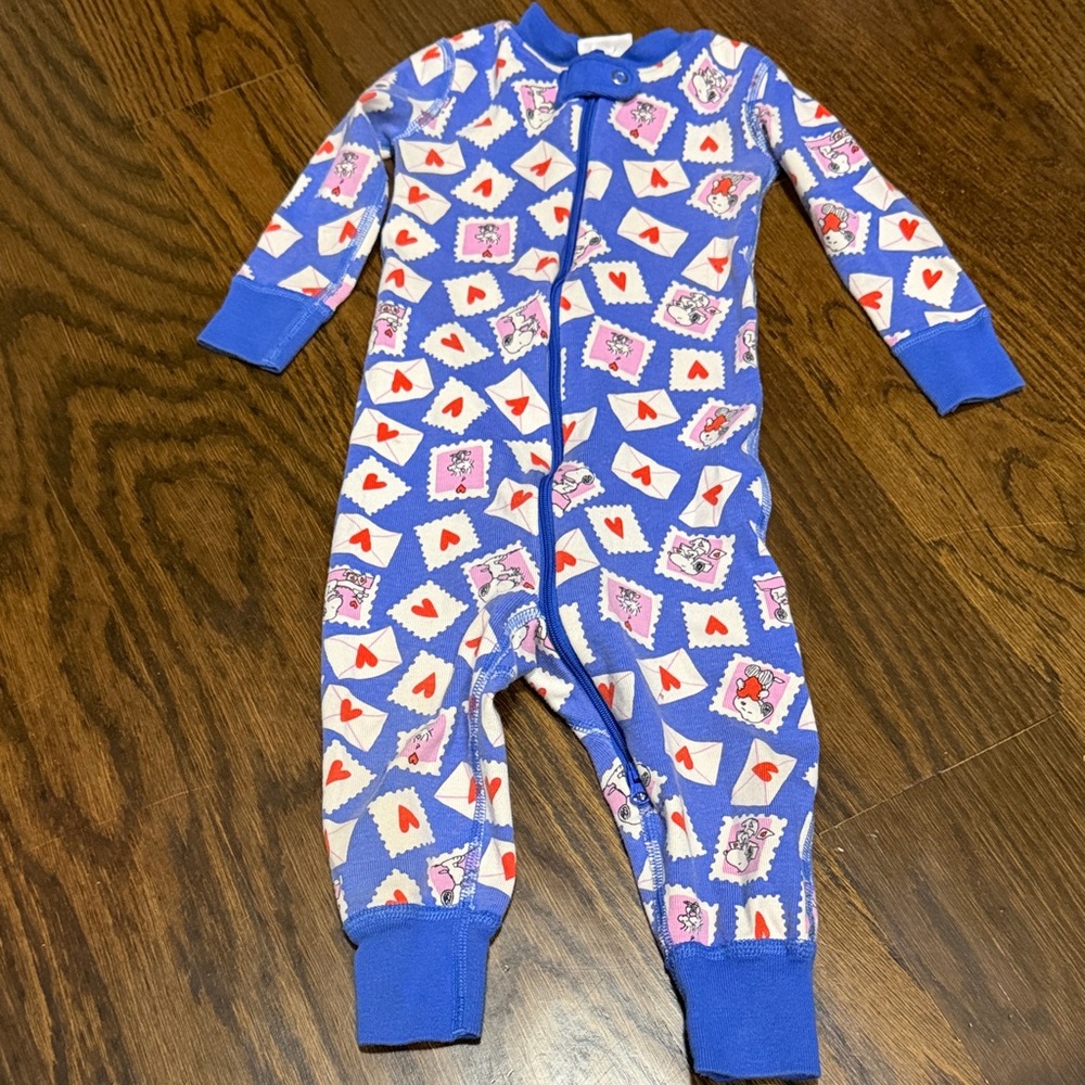Hanna Andersson Blue and Red baby Pajamas